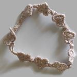 Браслет из ткани с люрексом Сердце