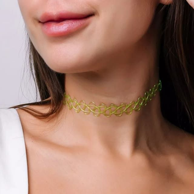 Тату Чокер 💚 САЛАТОВИЙ
