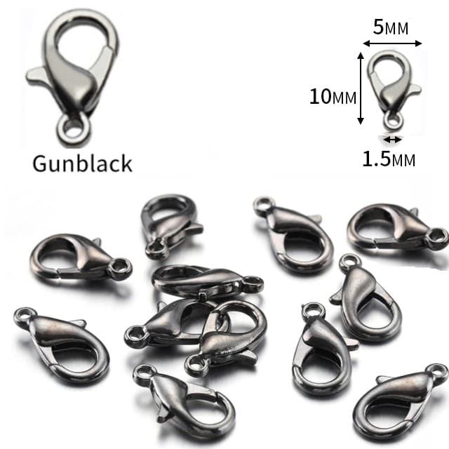 Застібка карабін-лобстер 10х5 мм (Gunmetal)