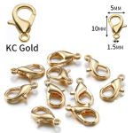 Застежка карабин-лобстер 10х5 мм (KC Gold)