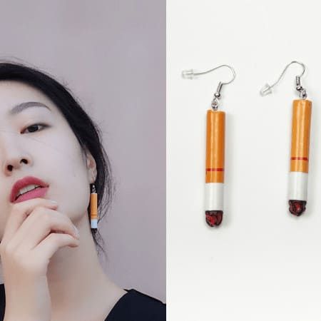 Сережки недопалки цигарок