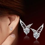 Серьги Крылья с Кристаллом