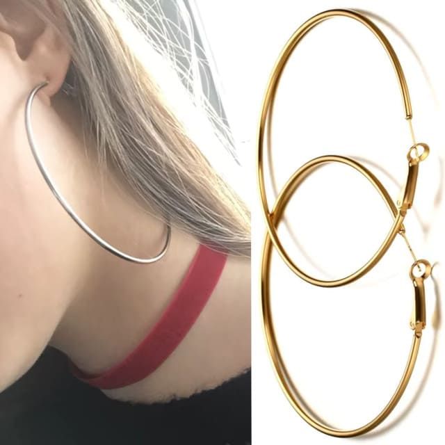 Сережки кільця Золоті 10 см