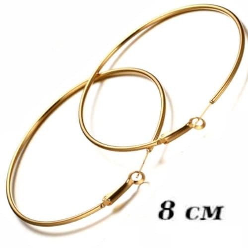 Сережки кільця 8 см Золоті