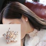 Сережки Сніжинки з цирконами