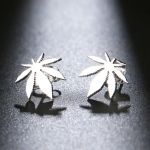 Серьги листья Конопли