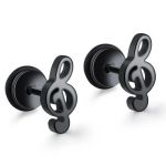 Серьги скрипичный ключ