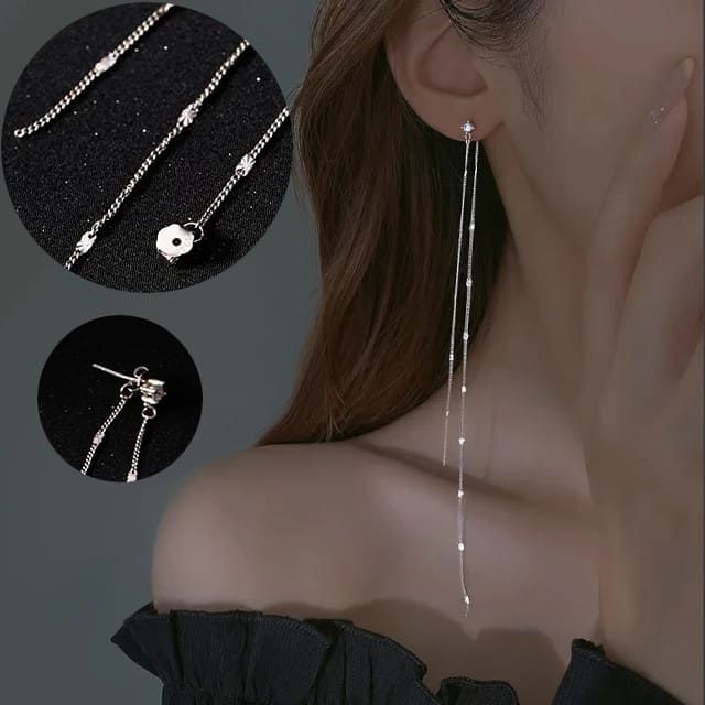 Сережки гвоздики Ланцюжки