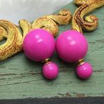 Серьги шарики Розовые