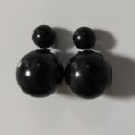 Серьги шарики Двусторонние черные