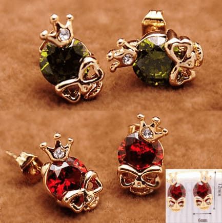 Сережки Череп з короною