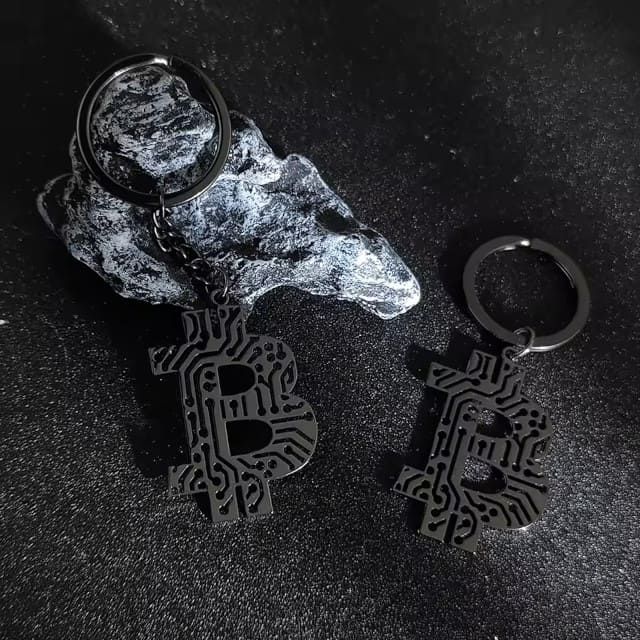 Брелок для ключів Біткойн ₿ (чорний)