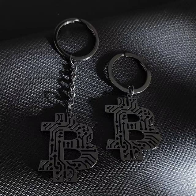 Брелок для ключів Біткойн ₿ (чорний)