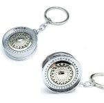 Брелок на ключи автомобильный колесный диск BBS (хром)