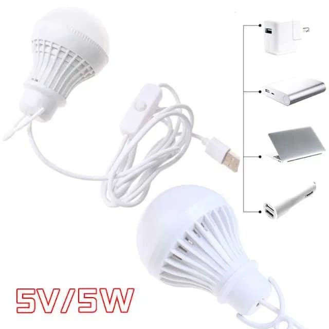 Лампочка 5v-5w з Увімк/Вимк і проводом usb