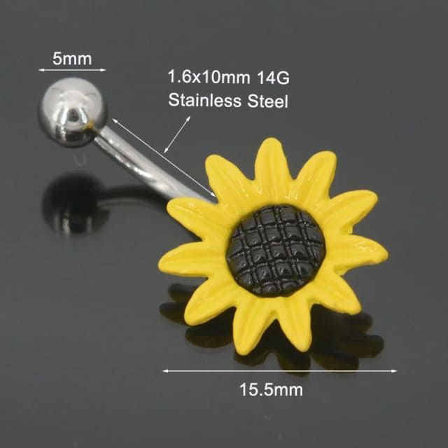 Пірсинг пупка Соняшник🌻