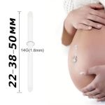 Пірсинг пупка для вагітних - штанга 22-38-50 мм Без кульок!