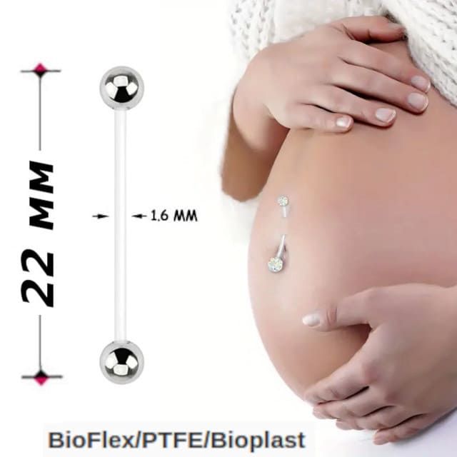 Пірсинг пупка для вагітних 22 мм🤰