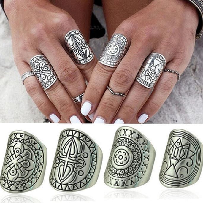 Набір кілець Бохо 4 шт