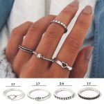 Набор колец Сердце 4 шт./компл